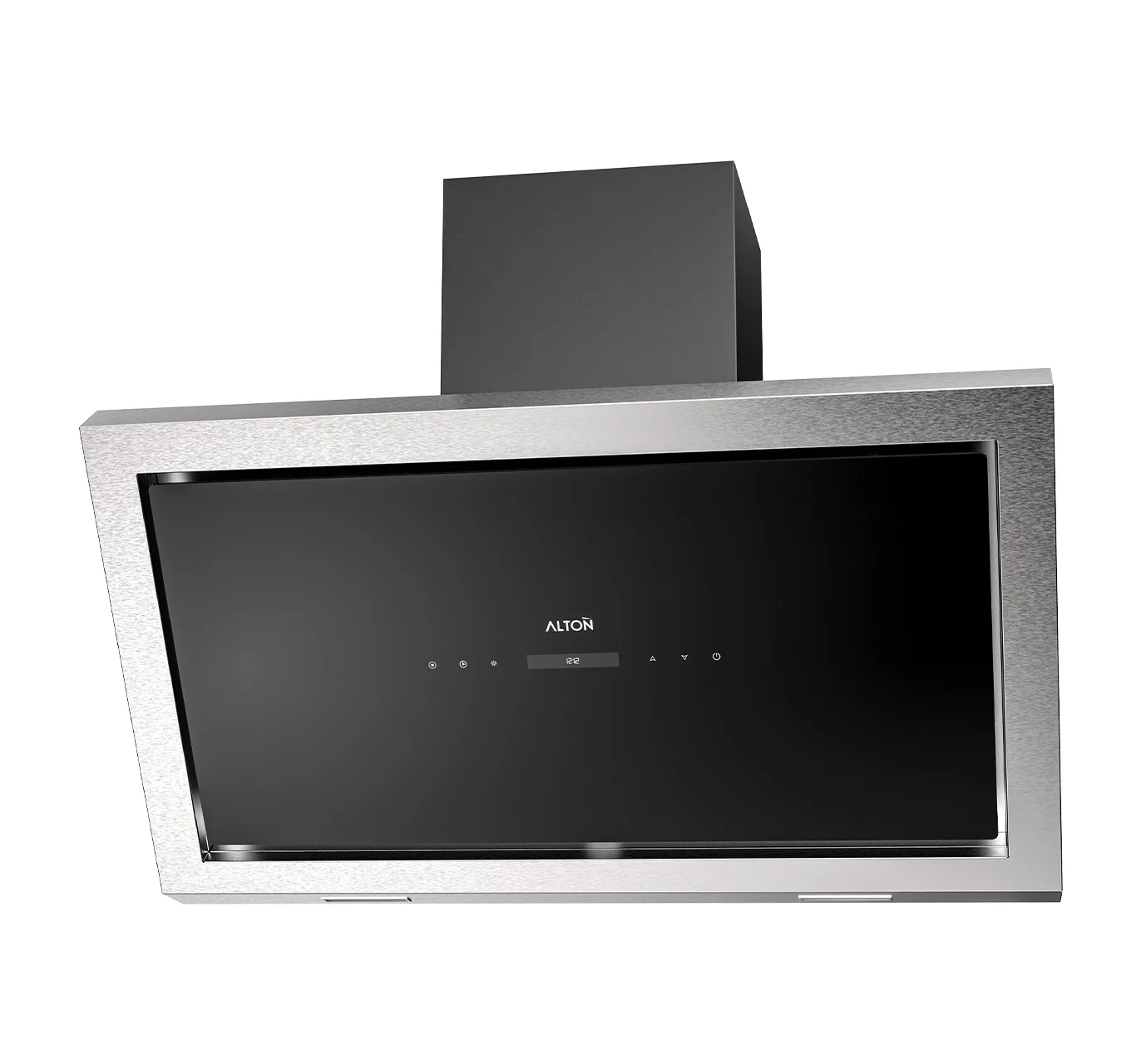 هود مورب استیل با شیشه مشکی آلتون عرض 90 سانت مدل H502S جک گازی