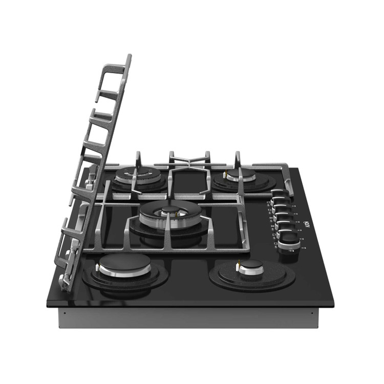 اجاق گاز صفحه ای شیشه مشکی آلتون مدل G517N پنج شعله
